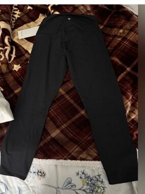 lululemon athletica Gray Ribbed Performance Leggings size 10